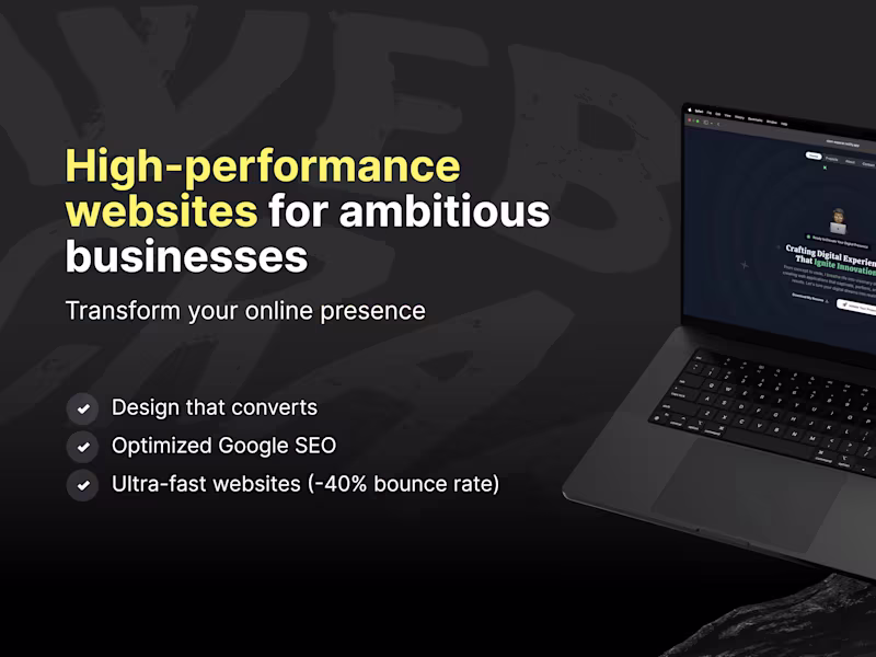 Cover image for I will create a professional and modern website for your company