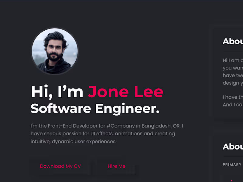 Cover image for portfolio website