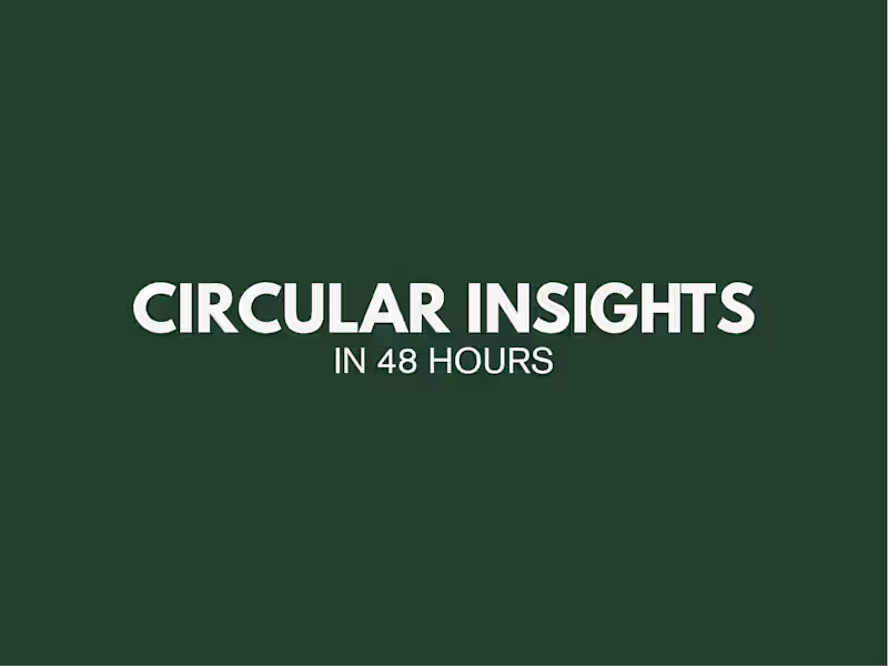 Cover image for Quick circular economy insights (48h)