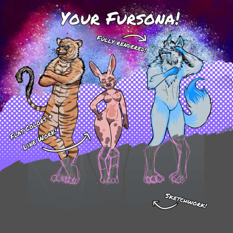 Cover image for I will illustrate your fursona in stunning vibrant color