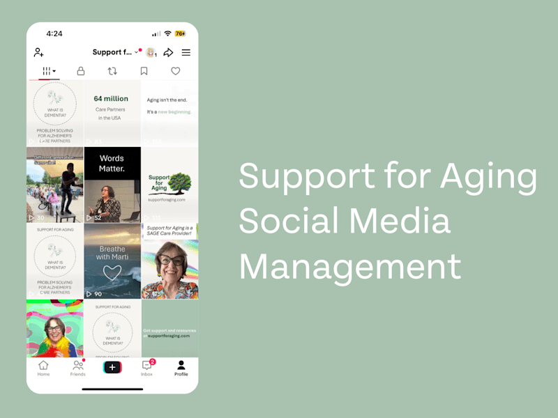 Cover image for Social Media Management for Support For Aging