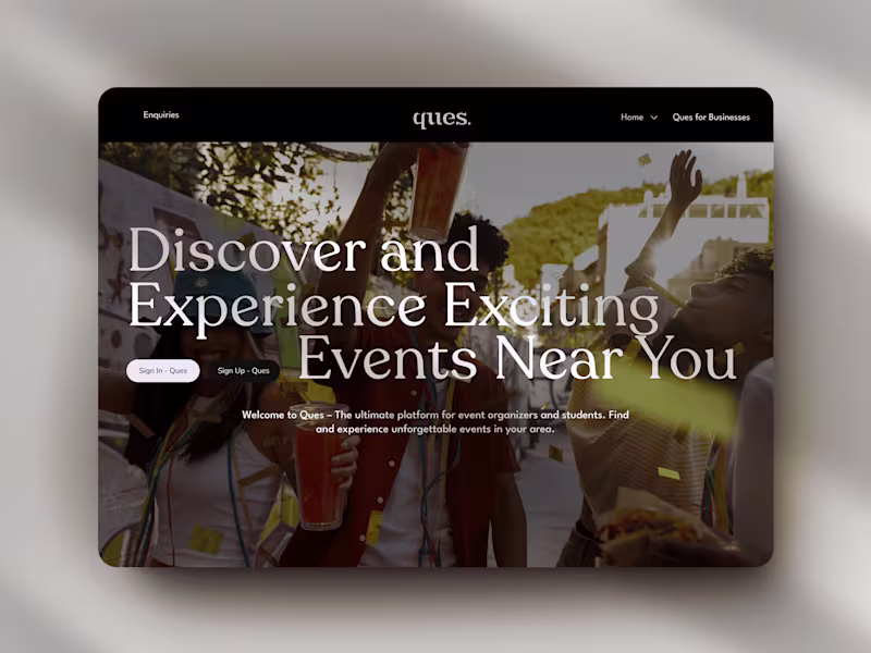 Cover image for Ques : Event Management