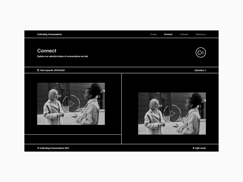 Cover image for Cultivating Conversations Branding, Squarespace Design