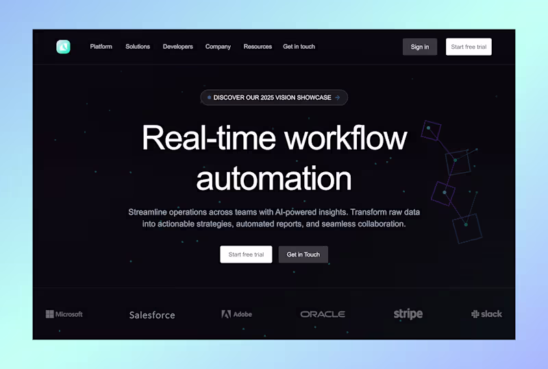 Cover image for Project Description Designed a modern, enterprise-grade hero...