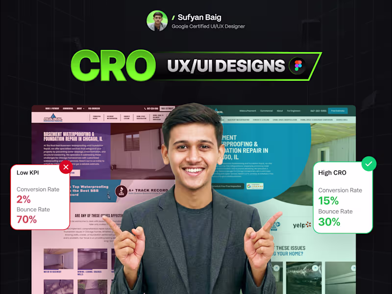 Cover image for CRO Driven Landing Page Design