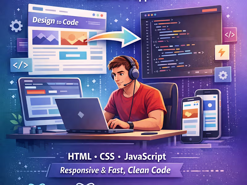 Cover image for I build pixel-perfect, responsive website and app design to life