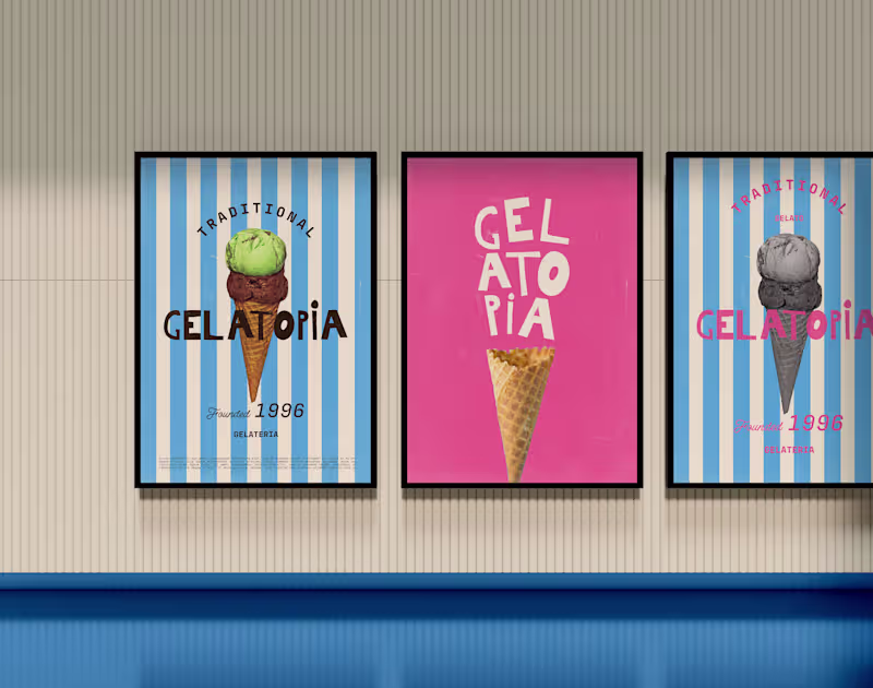 Cover image for Gelatopia - Gelato Shop Brand Identity Design