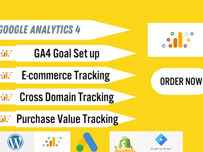 Cover image for I will fix or setup google analytics 4, ga4 ecommerce tracking