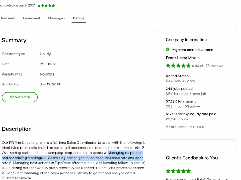 Cover image for Outbound Sales Coordinator: Outbound emails, Identify prospects