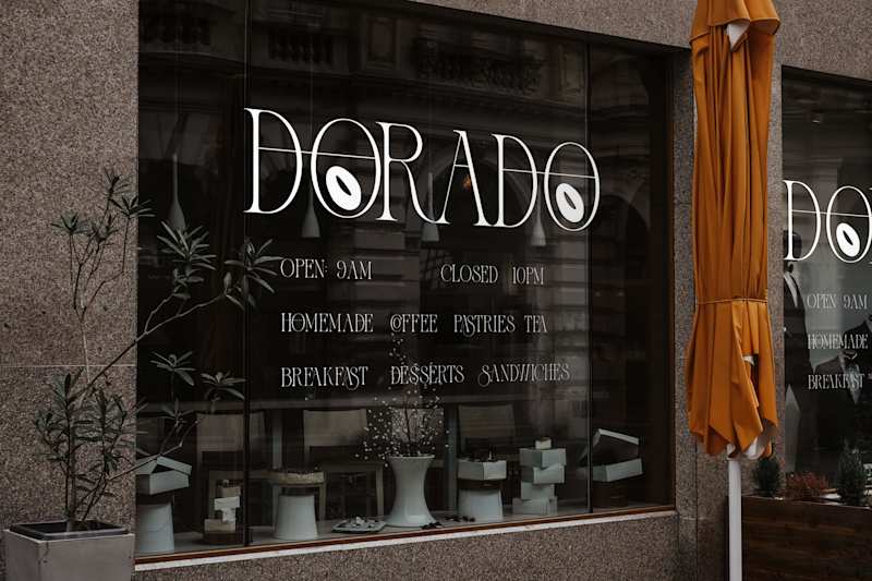 Cover image for Dorado Coffee Shop - Window Display