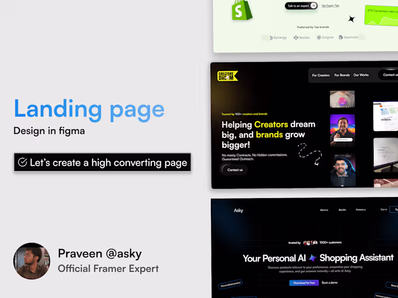 Cover image for Landing Page Design in figma