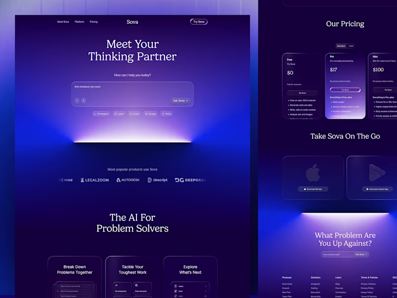 Cover image for Sova AI — Dark SaaS