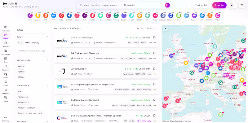 Cover image for Tech Job Board Platform