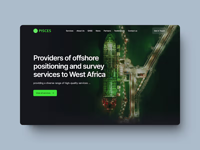 Cover image for Piscec: Oil & Gas Services Website Redesign | Figma