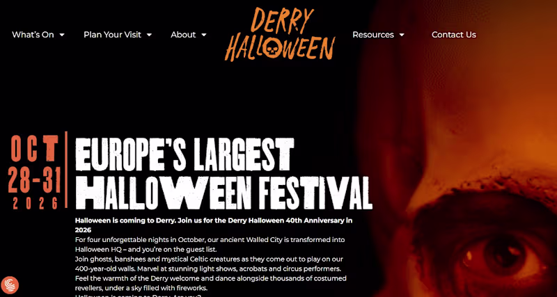 Cover image for Derry Halloween turns 40 in 2026. We built the website. Euro...