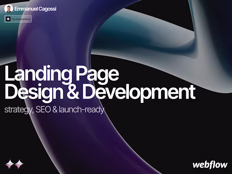 Cover image for Webflow Landing Page :: Strategy, SEO & Launch-Ready