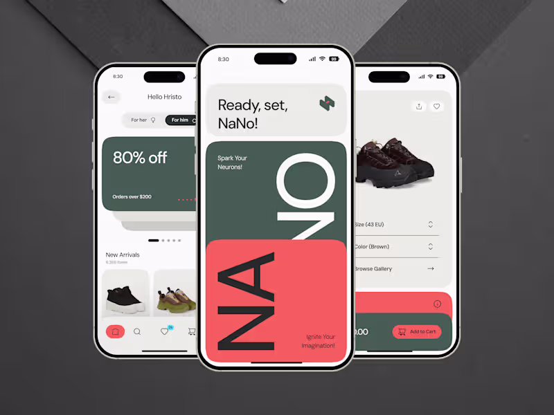 Cover image for NaNo - Full App Design