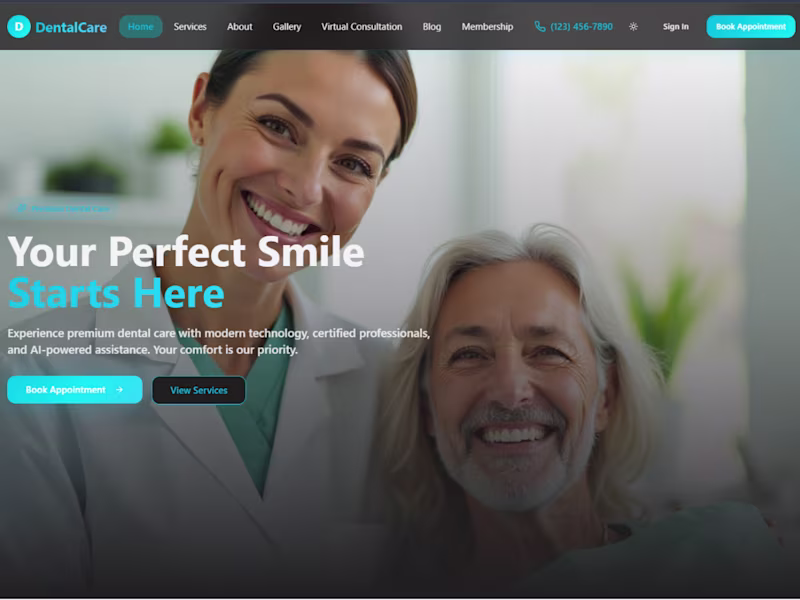 Cover image for New project live! I built a modern dental-care web app featu...
