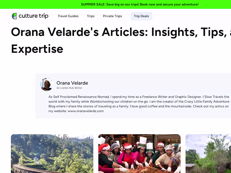 Cover image for Travel Articles on Sri Lanka for The Culture Trip
