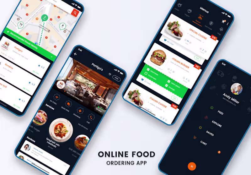 Cover image for Food Ordering Mobile App UI/UX on Behance