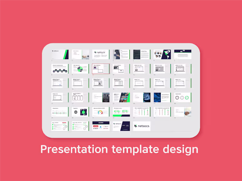 Cover image for Presentation template design