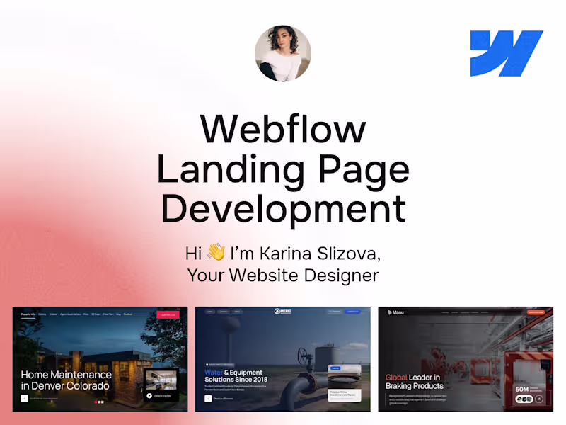 Cover image for Webflow Landing page Development