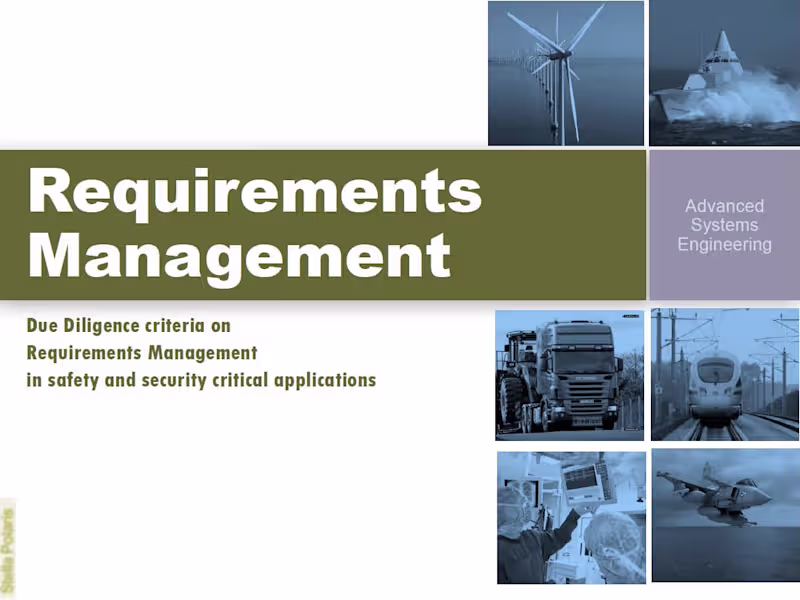 Cover image for Requirements Management for Systems Engineering