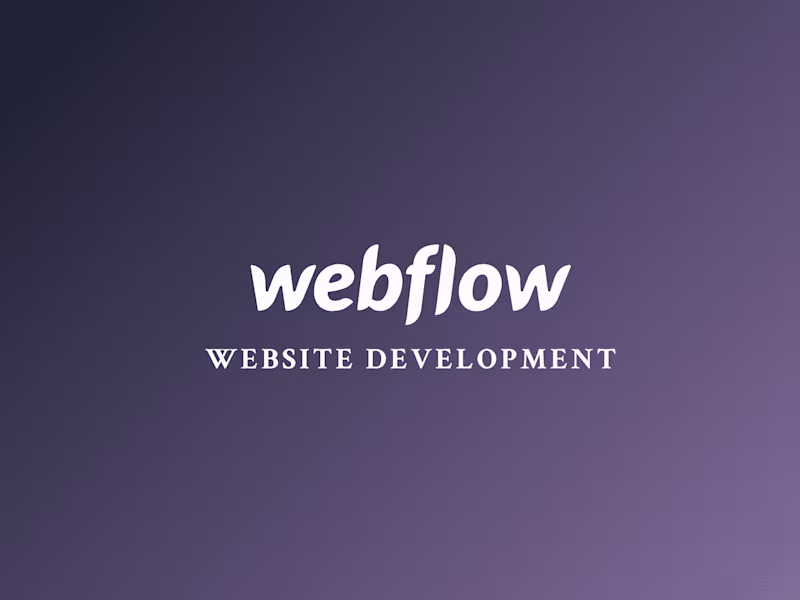 Cover image for Webflow Website and Page Development