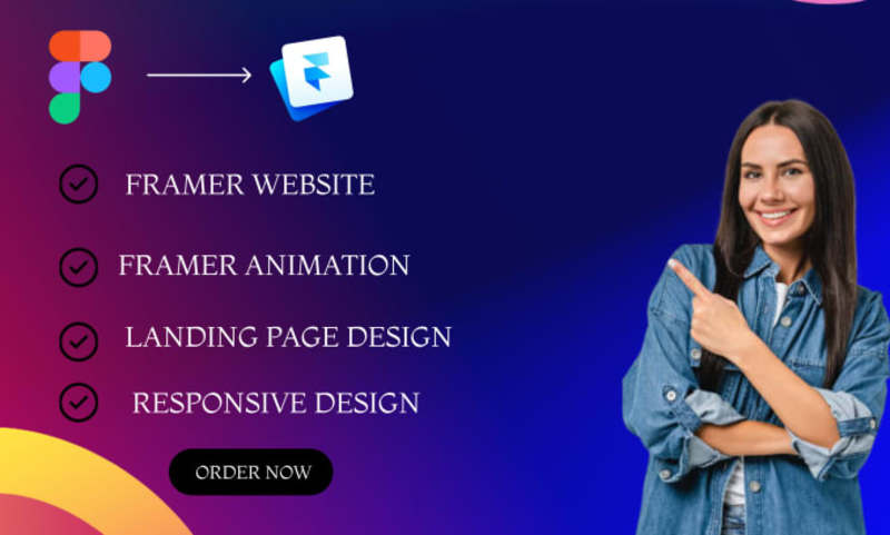 Cover image for I will build or rebuild your framer website, framer animation