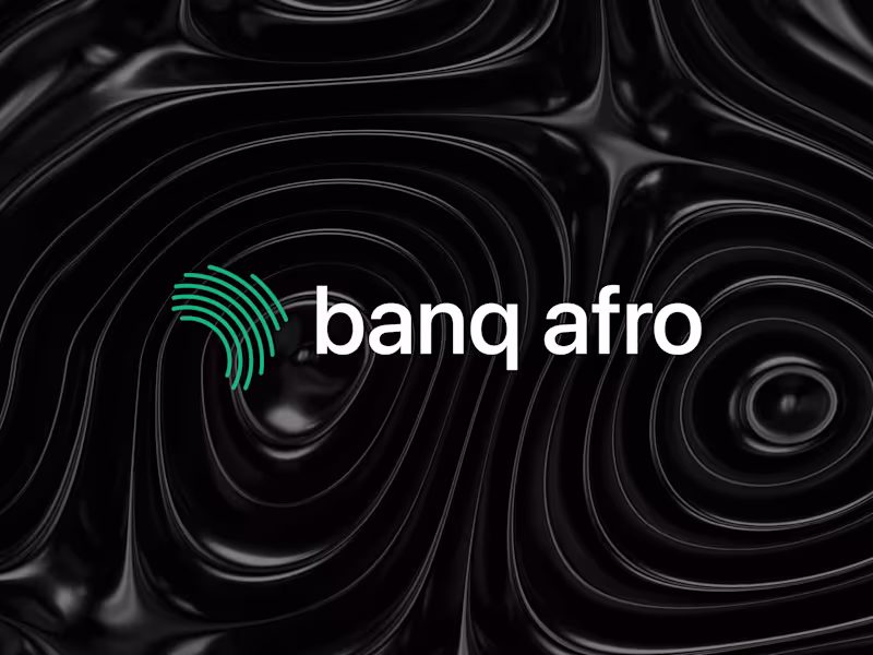 Cover image for Banq Afro - Pan-African Fintech Branding & UI Design