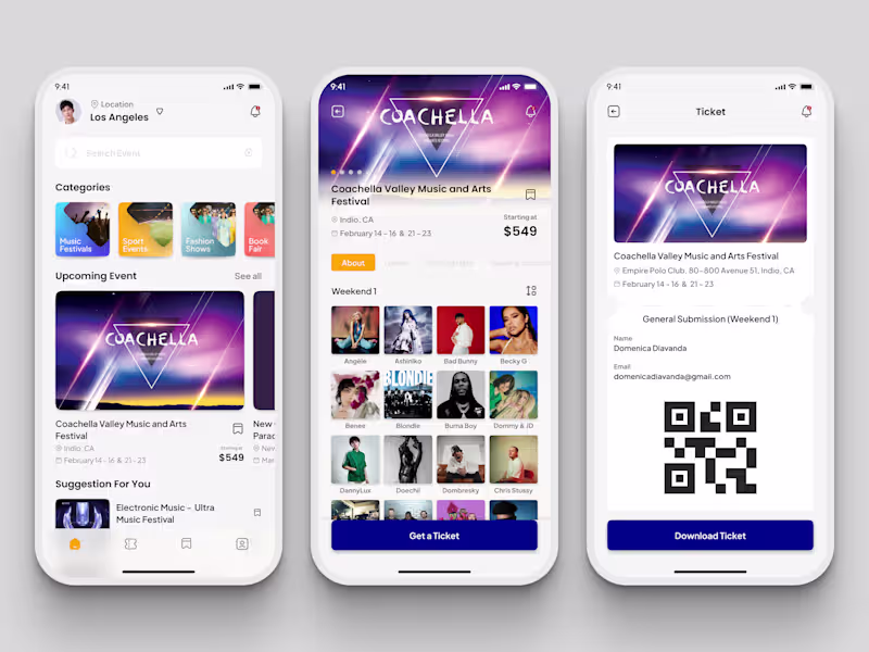 Cover image for Event Booking App Design Save it for your inspo 👌🏻