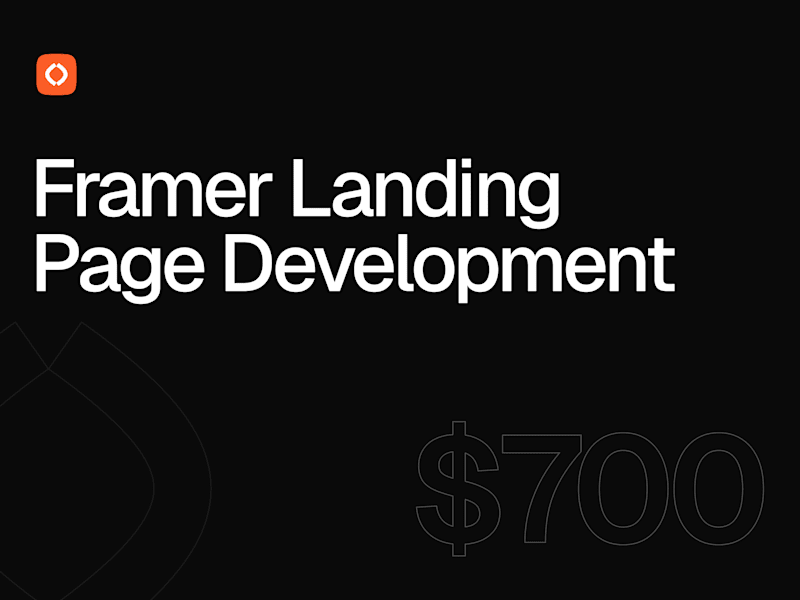 Cover image for Framer Landing Page Development 