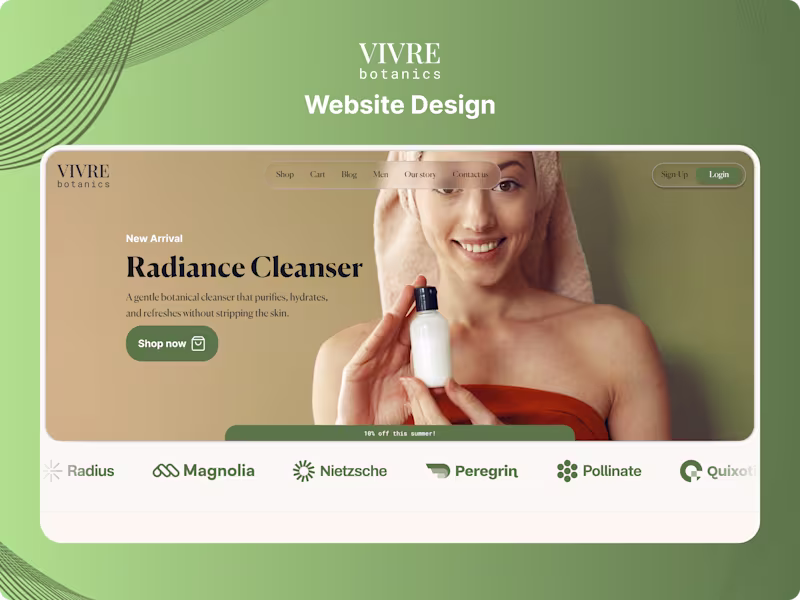 Cover image for Responsive website design for Vivre Botanics