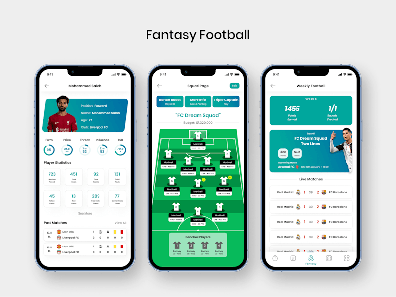 Cover image for UI/UX Design of a Sports fantasy app