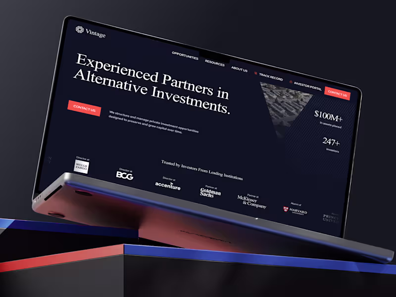 Cover image for Website Development for Vintage Funds