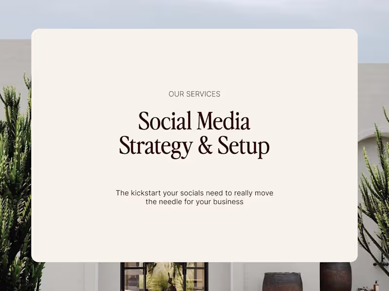 Cover image for Social Media Strategy & Setup
