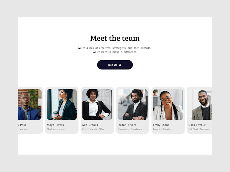 Cover image for Company Team Website Section & Animation