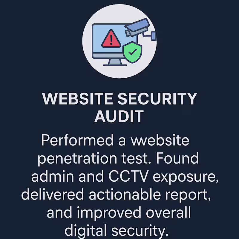 Cover image for Website Security Audit