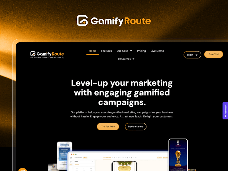 Cover image for Gamify Route: Website UI/UX Design