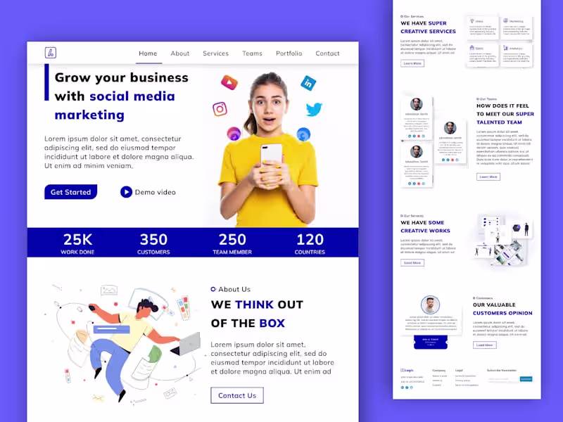 Cover image for Social Media Agency Landing Page