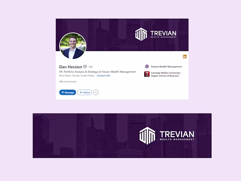 Cover image for Created a clean, cohesive LinkedIn banner design for Trevian...