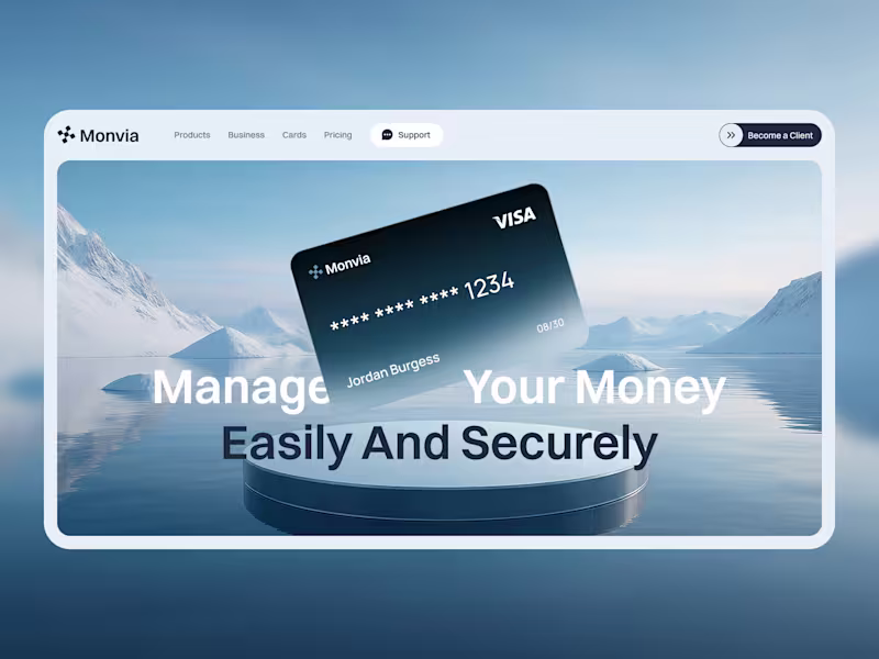 Cover image for Fintech Banking Website UI/UX for Modern Money Management
