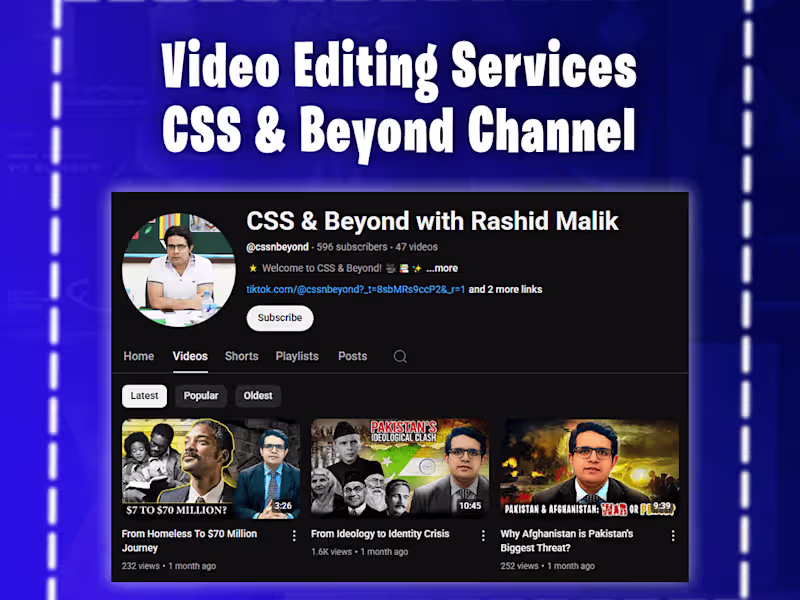 Cover image for Educational & Documentary Video Editing for CSS & Beyond