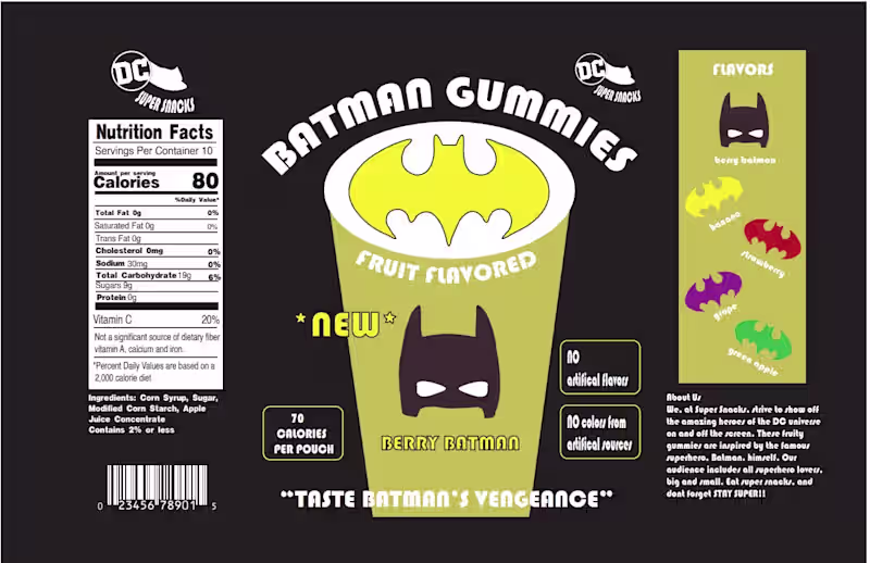 Cover image for Batman Gummies Package