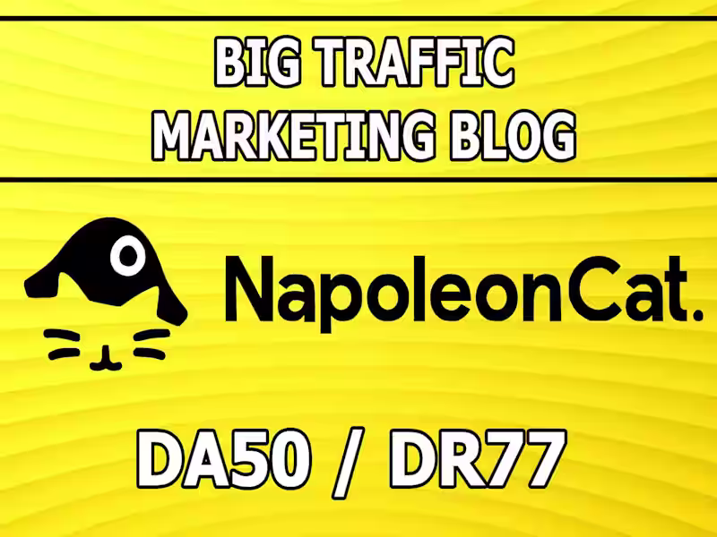 Cover image for Link placement on NapoleonCat marketing blog 200K traffic