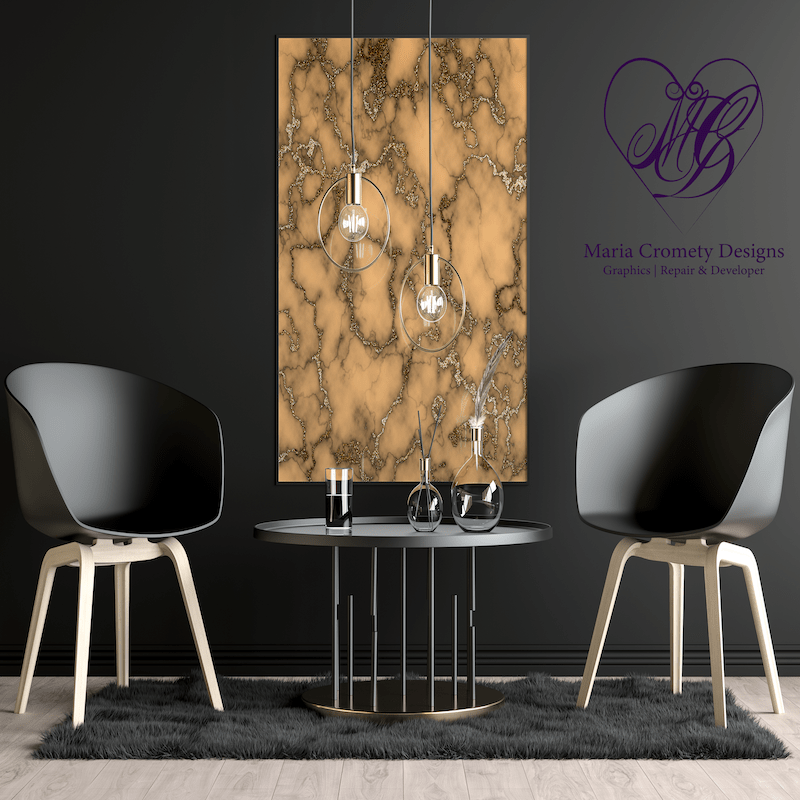 Cover image for Creamsicle marble metallic
