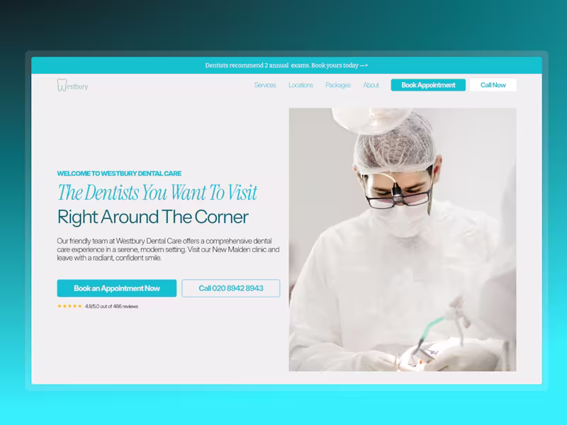 Cover image for Dental Clinic • Full Website