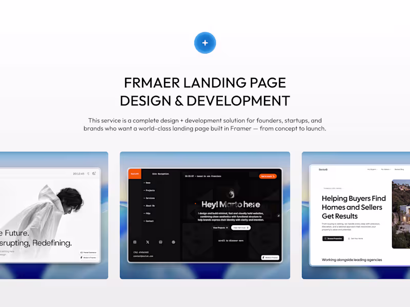 Cover image for Framer Landing Page Design & Development
