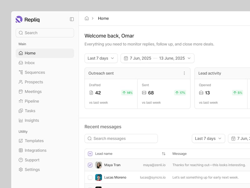 Cover image for CRM Homepage Interface