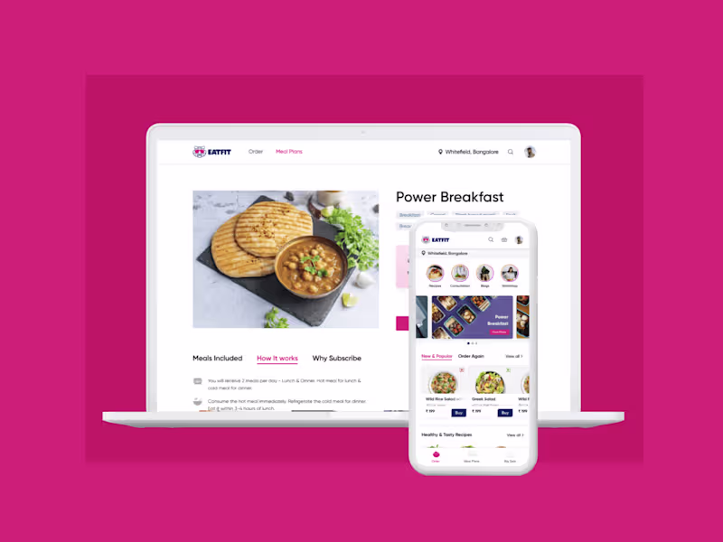 Cover image for Eatfit UX/UI Design